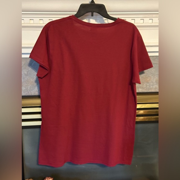 Cute Love Football Shirt, Football T-shirt, Football Fan Graphic Garnet in color - Picture 3 of 5